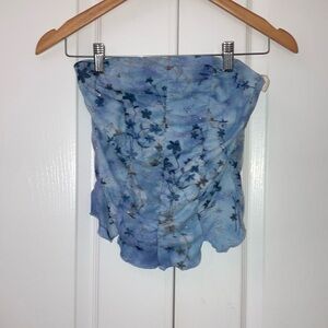 Blue floral Tube top